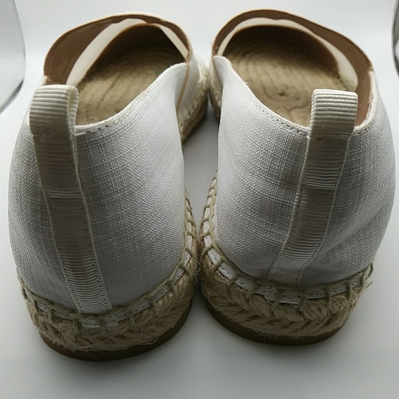 NWOT ZAC Zac Posen Vida Espadrills Vented Linen Style 9M White Tan Slip On - Picture 5 of 12